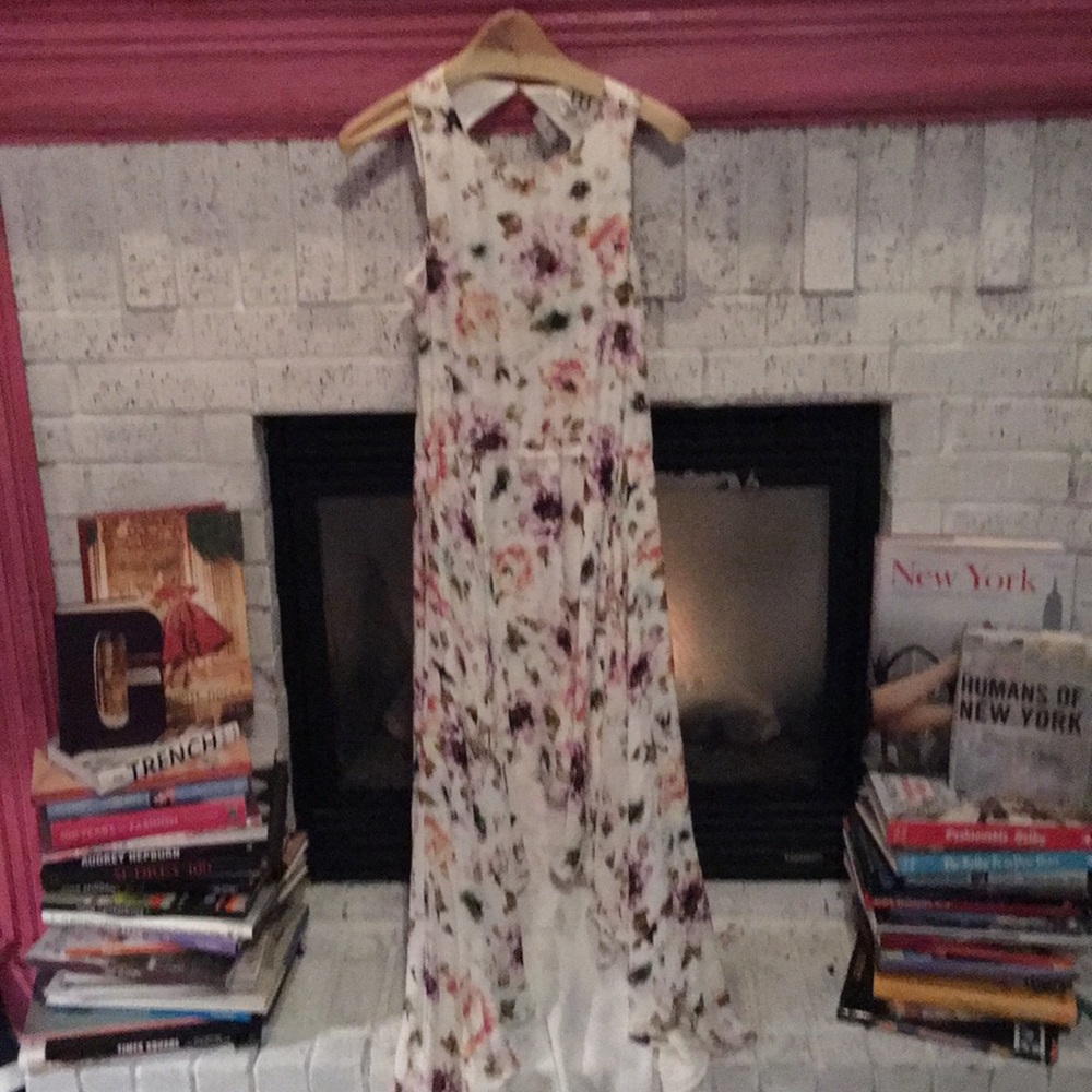 Haute Hippie floral dress with open back